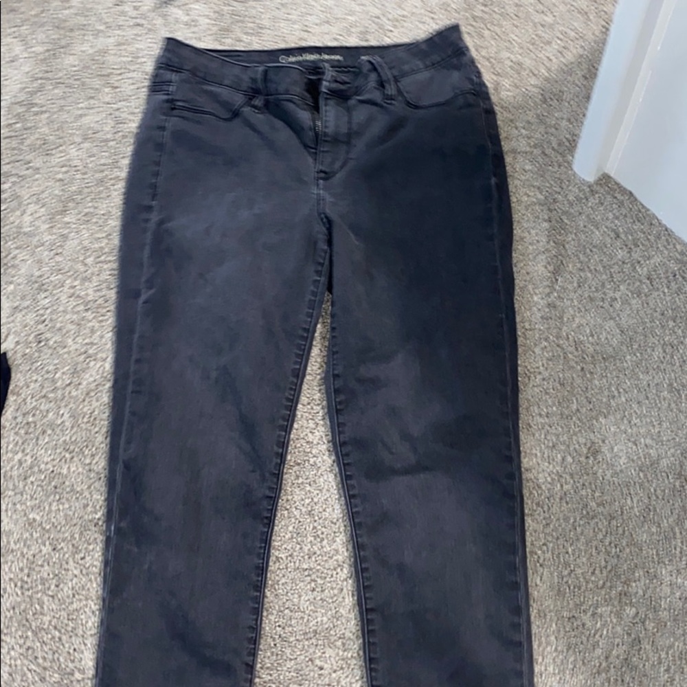 solid light black jeans